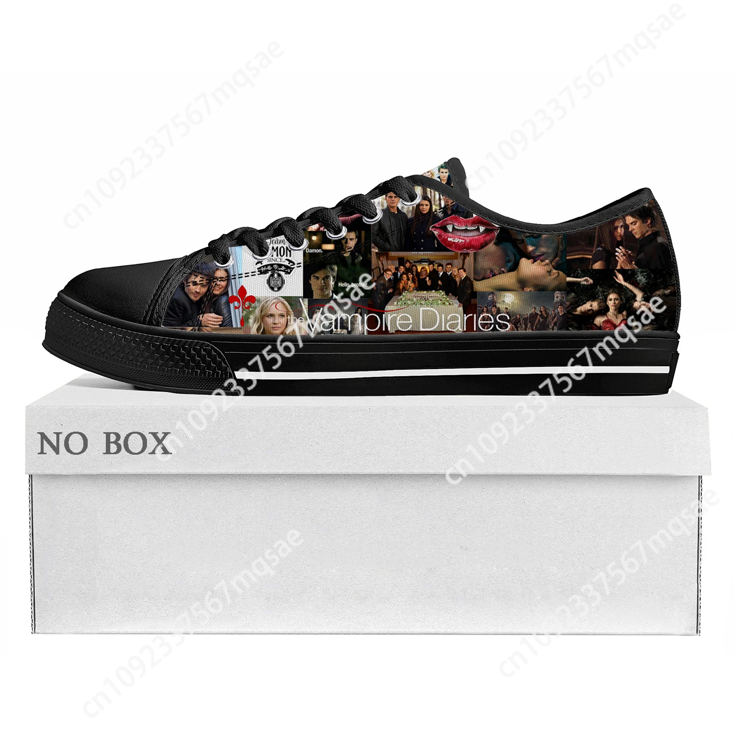 

The Vampire Diaries Salvatore Low Top Sneakers Mens Womens Teenager High Quality Canvas Sneaker Couple Shoes Custom Casual Shoe