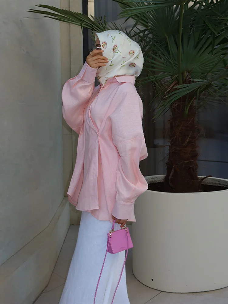 

Юбка на шнуровке с длинными рукавами, женский комплект из двух предметов, летняя женская однотонная рубашка с круглым вырезом, длинная юбка, свободная повседневная одежда