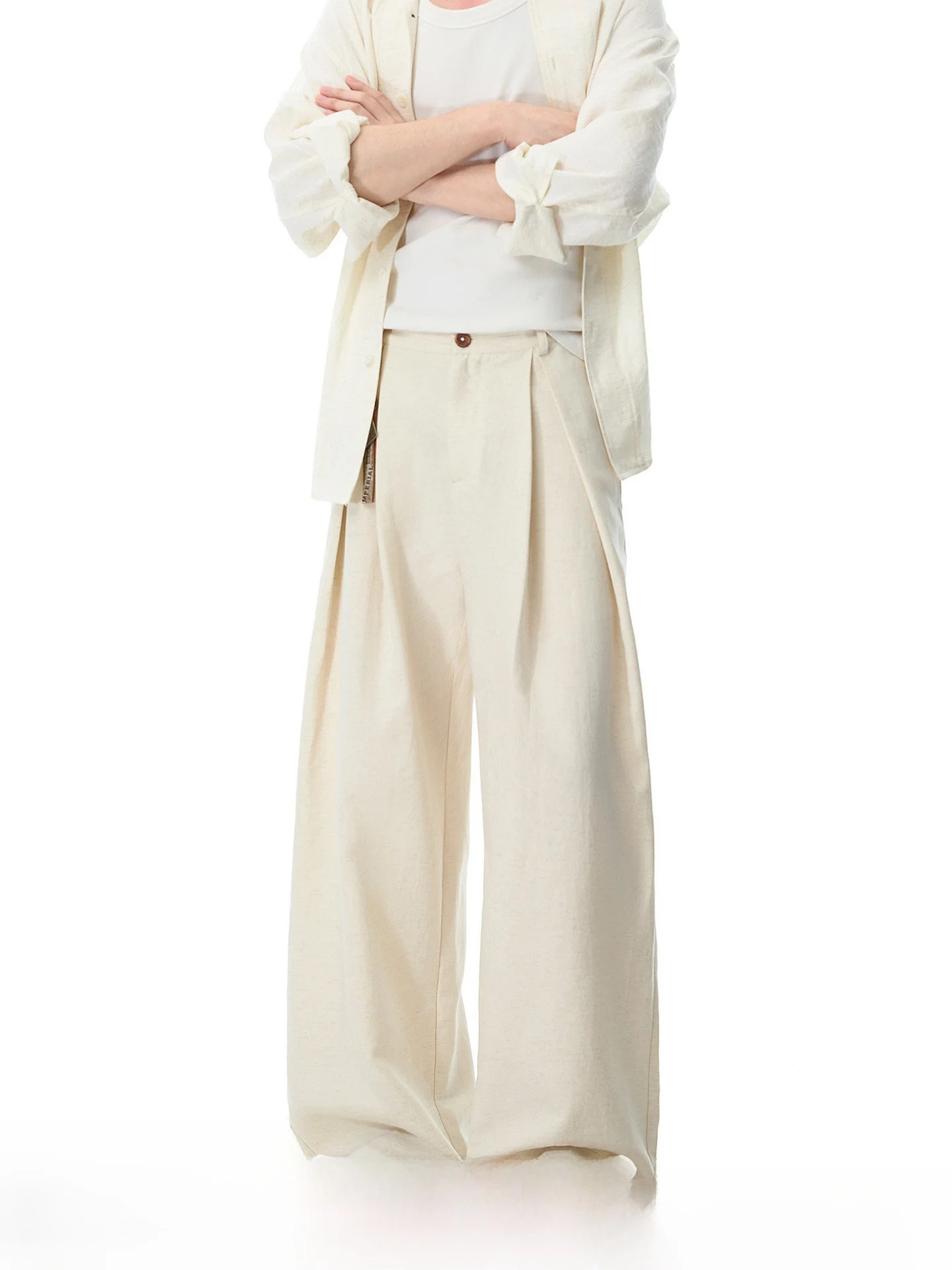 Dream Made Men's Summer Linen  Pants Breathable Straight Leg Casual Trousers Comfortable Lightweight Fashionable
