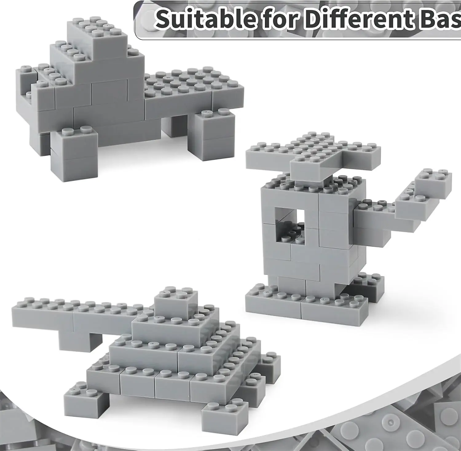 Bausteine 1x1 1x2 1x4 2x2 2x4 Groß 320 Stück Gemischte Größen Klassisches Blockzubehör Teile und Teile Kreatives Spielzeugset für Jungen
