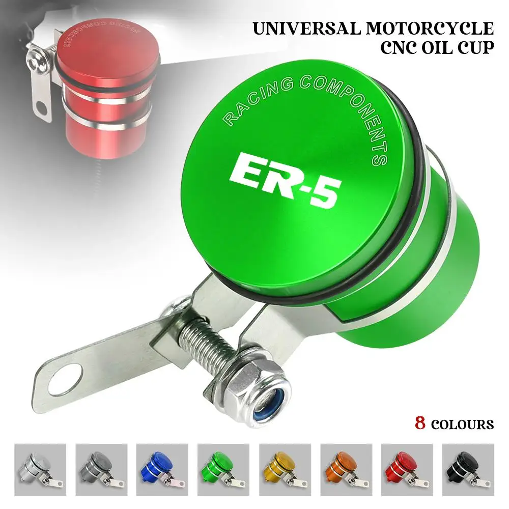 

FOR Kawasaki ER5 ER-5 ER 5 2004 2005 Motorcycle CNC Brake Clutch Tank Cylinder Fluid Oil Reservoir Cup Oil Fluid Cup Accessories