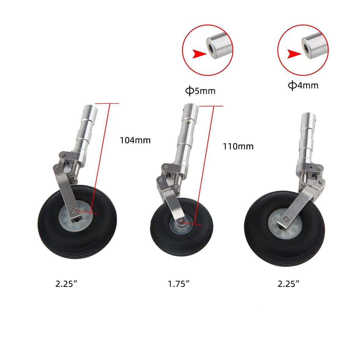 Train d'atterrissage absorbant les chocs de 1,4 m pour les modèles RC Jet avec système d'amortissement des vibrations