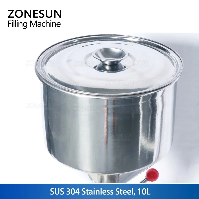 ZONESUN-Máquina Manual de llenado de aceite y alimentos, equipo de embalaje de pasta líquida de miel, crema, salsa, agua, champú y zumo, ZS-A03