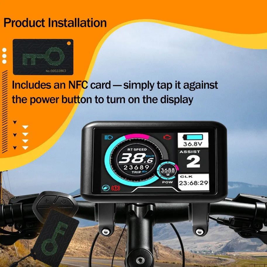 72V 3000W Snow Bike Conversion Kit 20 26 Inch E-Bike Front Rear Wheel TFT UKC1 Display NFC Function 48V 2000W 4.0 Tire