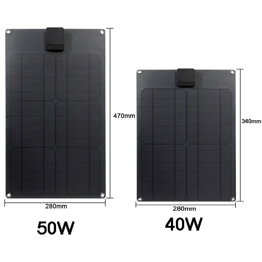 5V 18V solar panel 50w 12 volt portable solar plate Outdoor USB charger for mobile phone battery camping