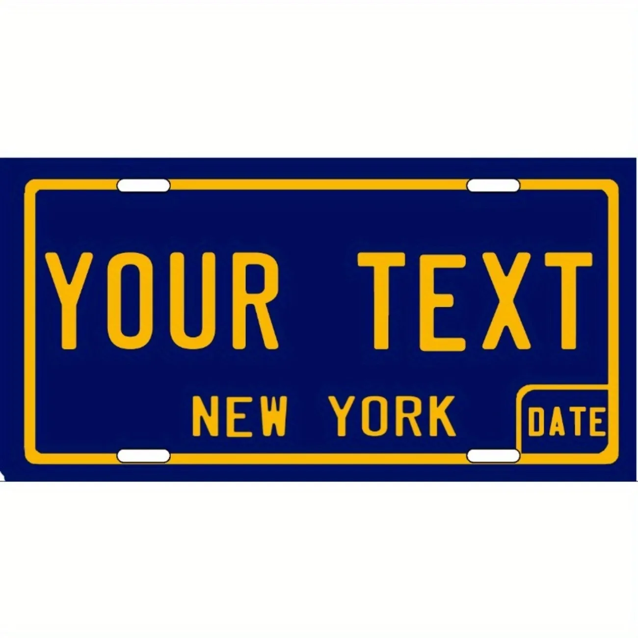 Anpassbares NY State Nummernschild – 30,5 x 15,2 cm, personalisierbar, unverwechselbares Design, maßgeschneiderter Text, nur Dekoration.