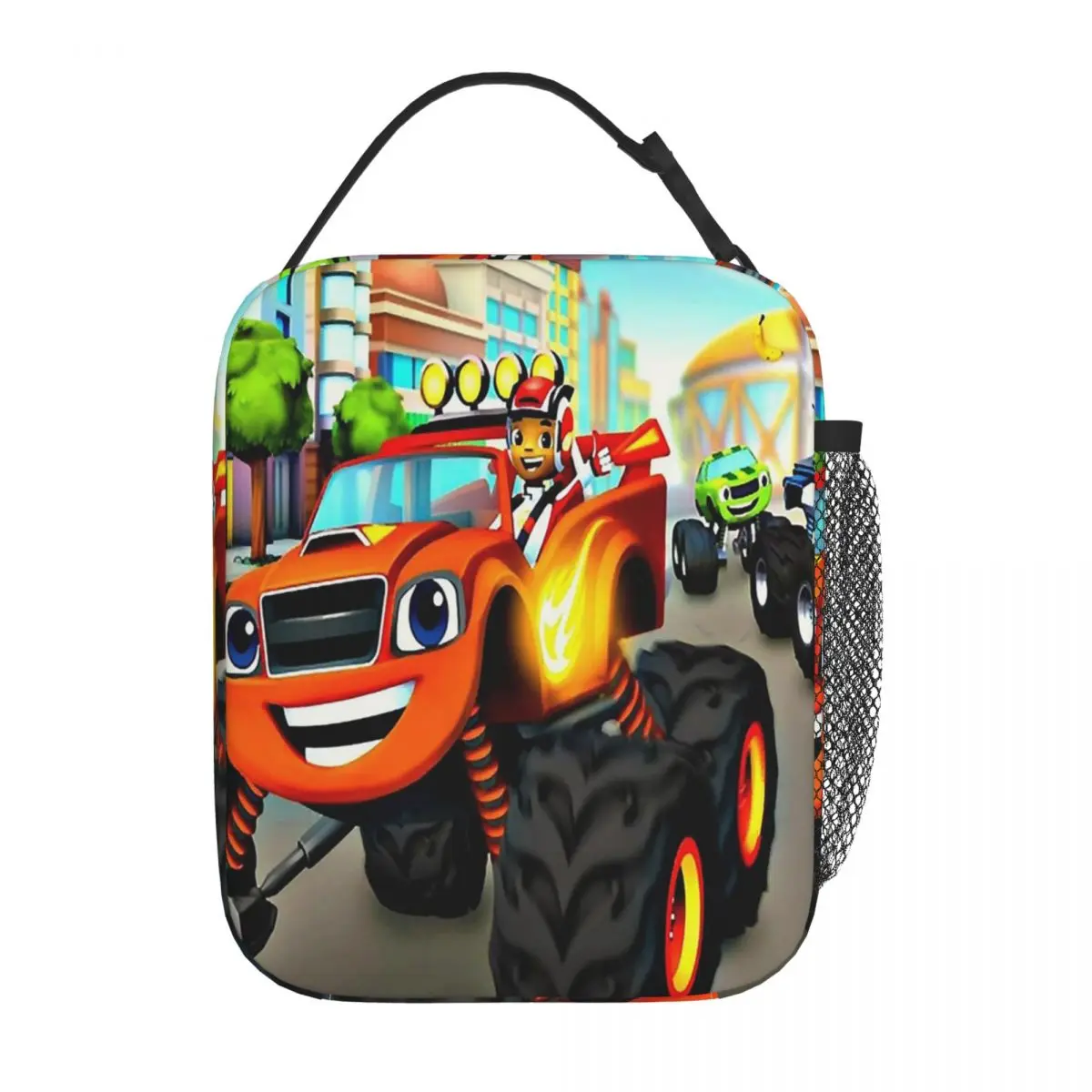 Blaze And The Monster Machines Insulated Lunch Bag for Women Kids Leakproof Food Boxes Thermal Lunch Box Tote