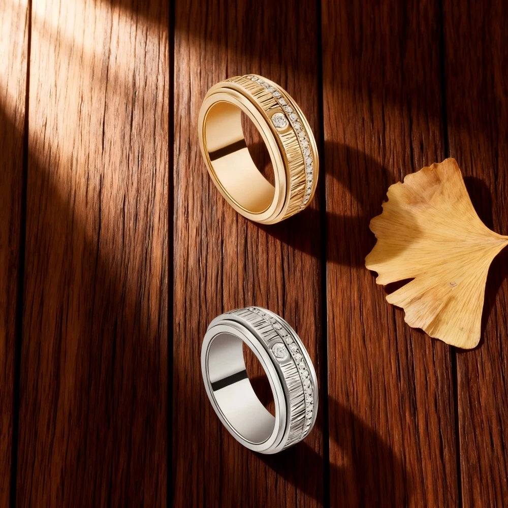 

Роскошные модные ювелирные изделия, круглое вращающееся кольцо, вечная классическая банкетная вечеринка, универсальные украшения - подарок на день матери