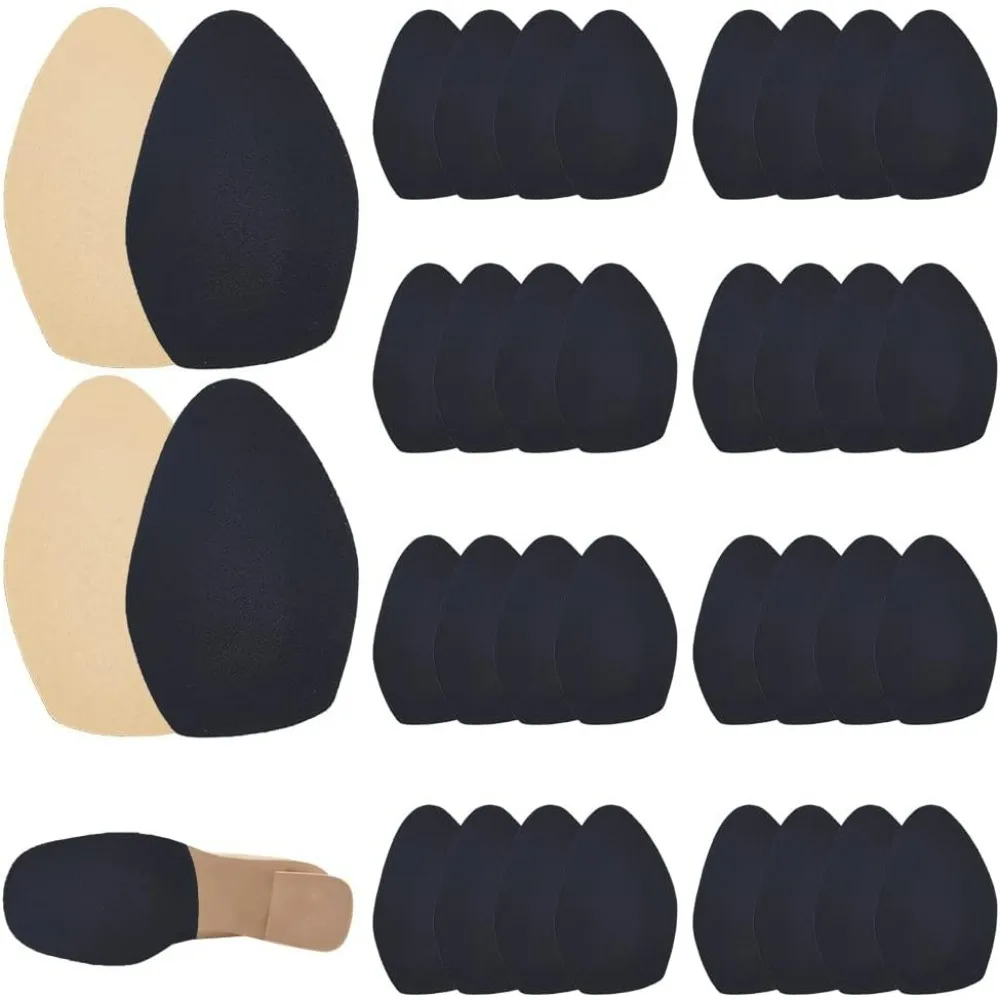 20pcs Shoe Sole Protectors Black Shoe Bottom Grip Pads Noise Reduction Shoes Cushion Shoe Grips on Bottom of Shoes Stick-on