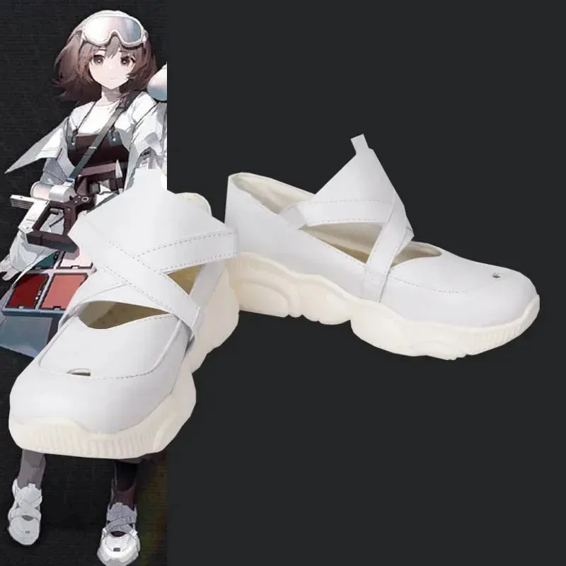RealCos Arknights Roberta White Cosplay Shoes Boots Halloween Carnival Cosplay Costume Props