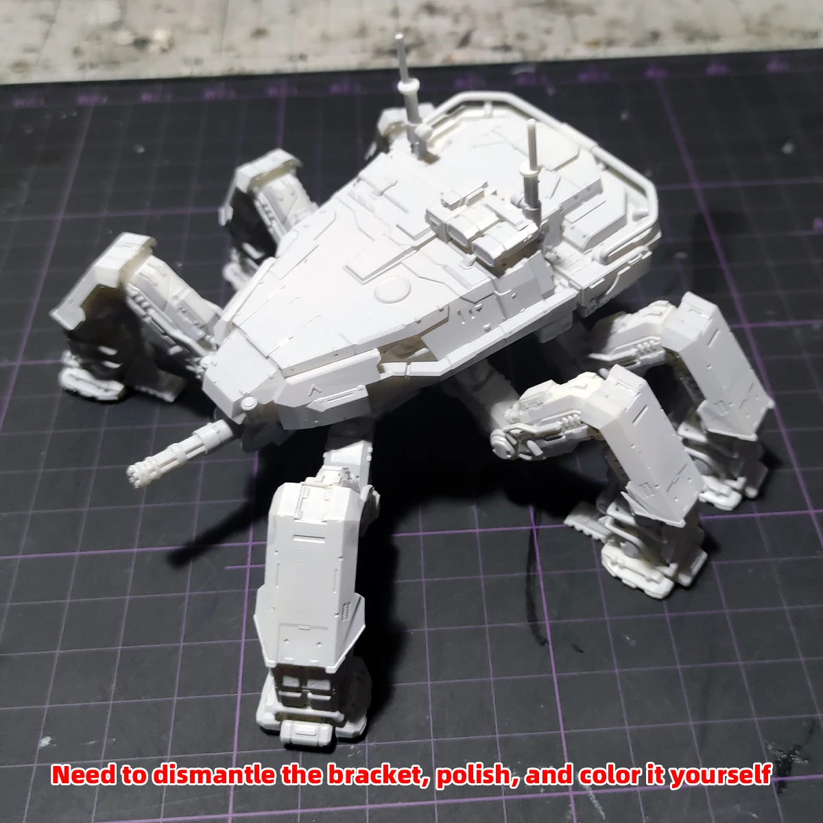 1/72 Modellbausatz 3D Harz Miniatur Diorama Gebäude Unbemalt Sci-Fi Mecha Panzer Hexapod DIY – Detail 5