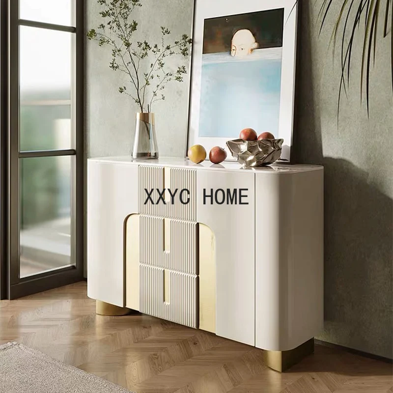 

Affordable Luxury Style Sideboard Cabinet Living Room Tea Locker Paint Curio Cabinet Nordic Restaurant Side Home Entrance