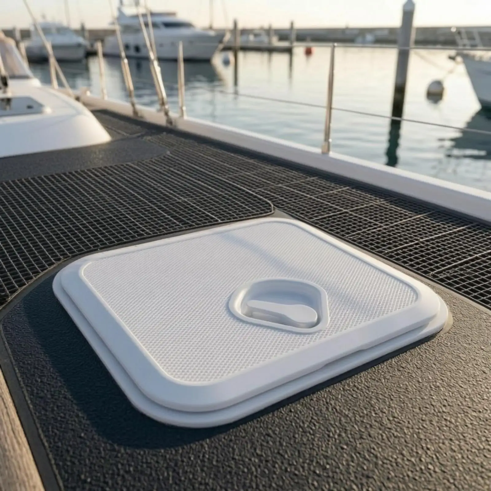 Marine Deck Deck Plate with Handle | O-sealing gasket Sealed, Weather-Tight, Deck deck plate Cover with Screws, for Boats