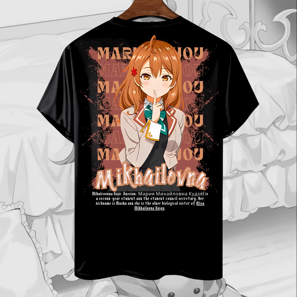 KRONE Kaos Anime MARIA MIKHAILOVNA KUJOU Katun Premium 24s Dewasa Oversize