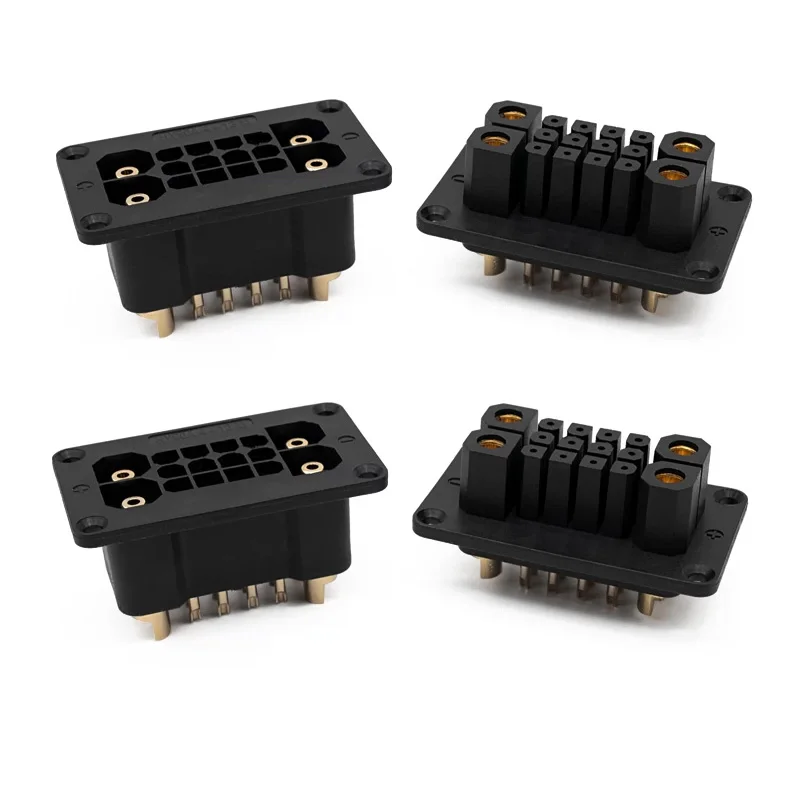 

2Pairs 90A High Current Connector 4+12 Controller Plug Gold-plated Copper for RC Model Airplane Battery/Socket Power Connect