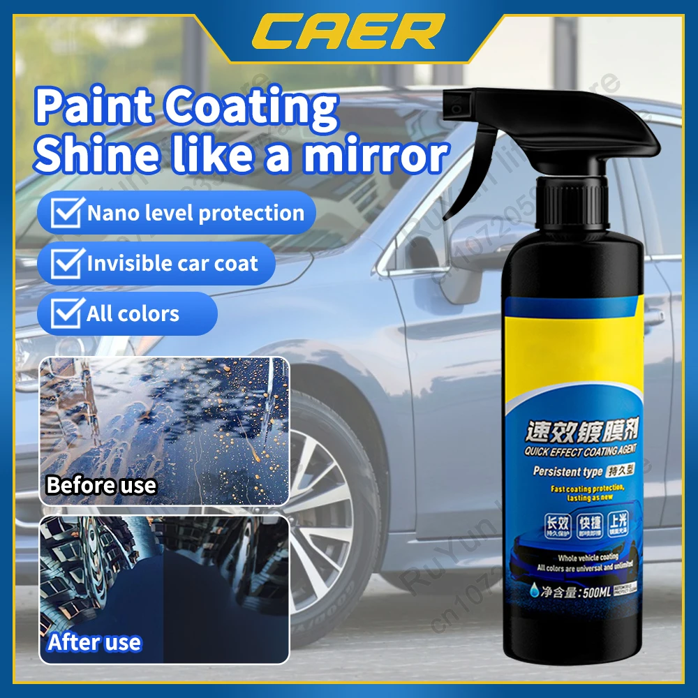 500ml Car Rapid Nano Ceramic Coating Agent Spray Quick Effect Paint Polisher Anti Scratch Intense Gloss Shine Waterproof Wax