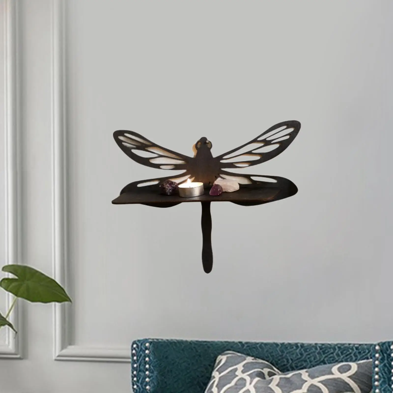 

Угловая полка в виде стрекозы, подарочная настенная скульптура для фермерского офиса, гостиной