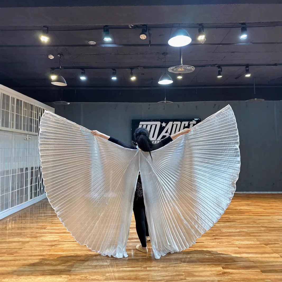 أجنحة إيزيس للرقص الشرقي للبالغين فضية 360 درجة ملحقات أداء الجناح ملابس رقص الزي دعائم أداء المسرح