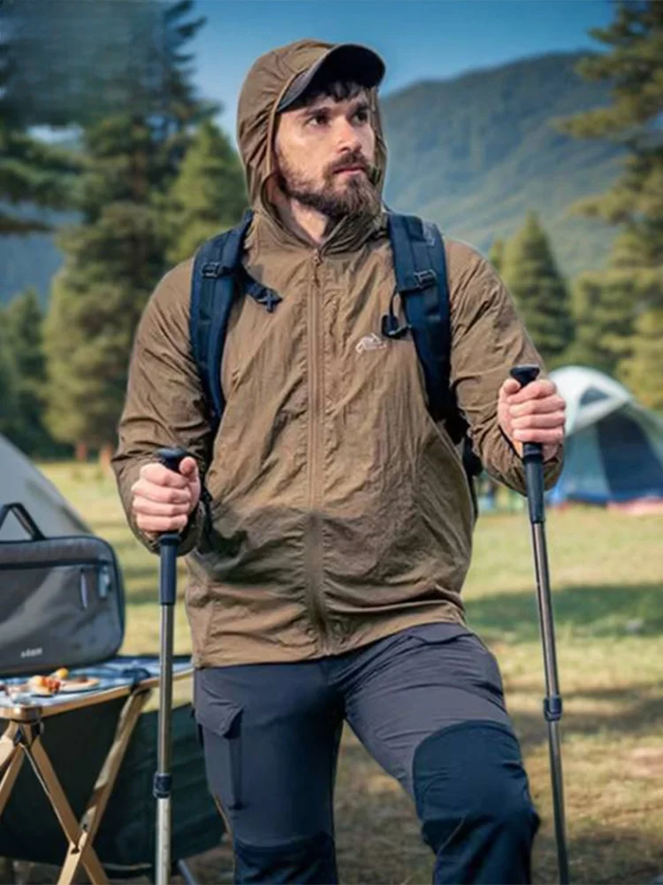 

Helikon Men's Summer New Windbreaker Qui Dry Portable Zipper Jaet Skin Windbreaker Ultra Light Sun Protection Outdoor Clo...
