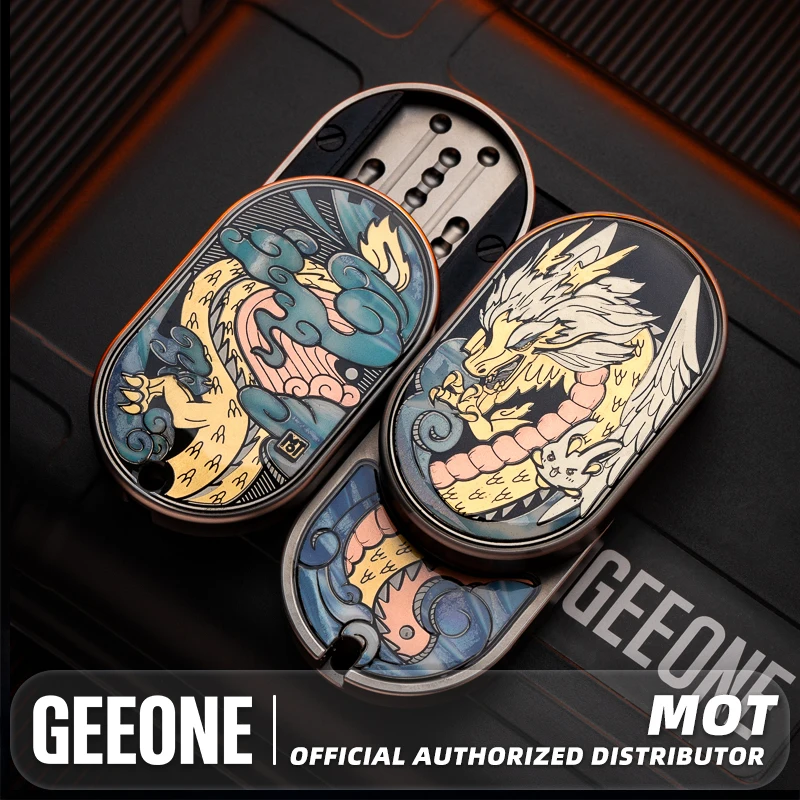 MOT グルーブスライダー EDC フィジェット ドラゴン チタン リズム