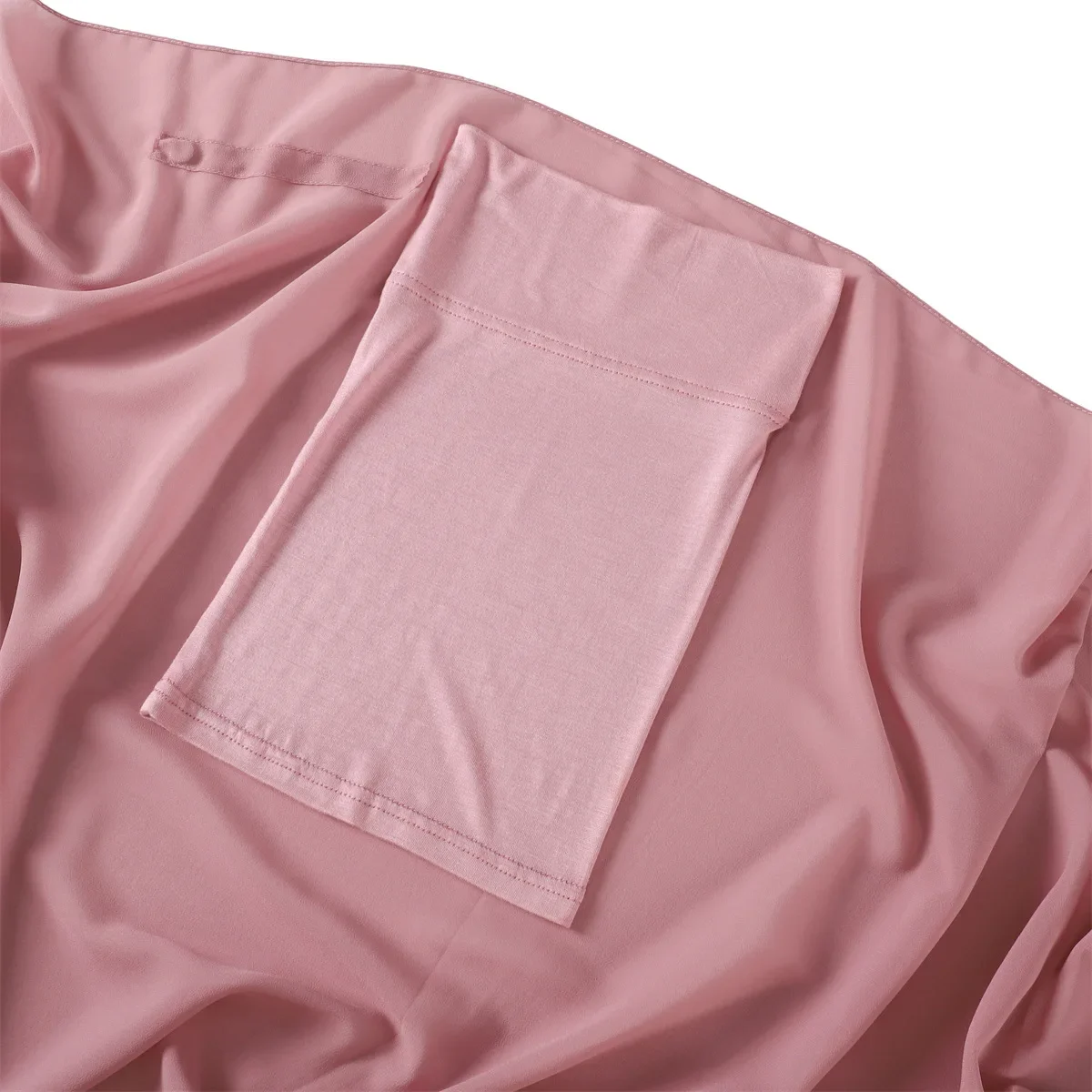 2025New vendita calda Premium istantaneo chiffon Hijab Wrap con magneti incorporati tinta unita sciarpa da donna musulmana scialle con sottopelo