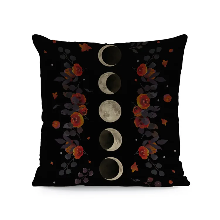 Fantasy Moon Pillow Case Tarot Witch Garden Chair Pillowcase for Living Room Decorative Cushions for Bed Sofa Pillow Cover 40x40