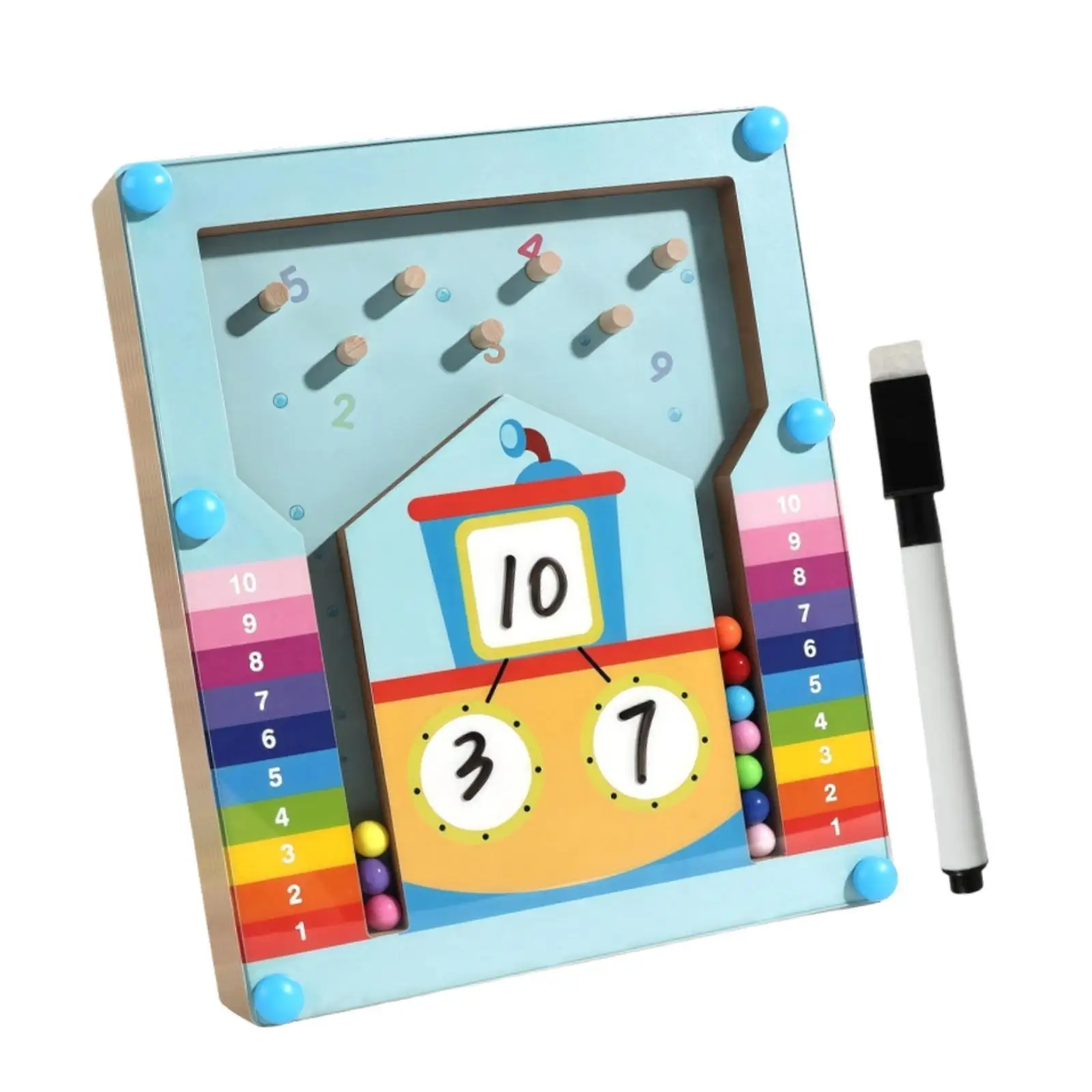 Houten tellen getallen bord nummer berekening leermiddelen wiskunde speelgoed nummer rekenkundig leren voor kinderen nieuwjaarscadeau