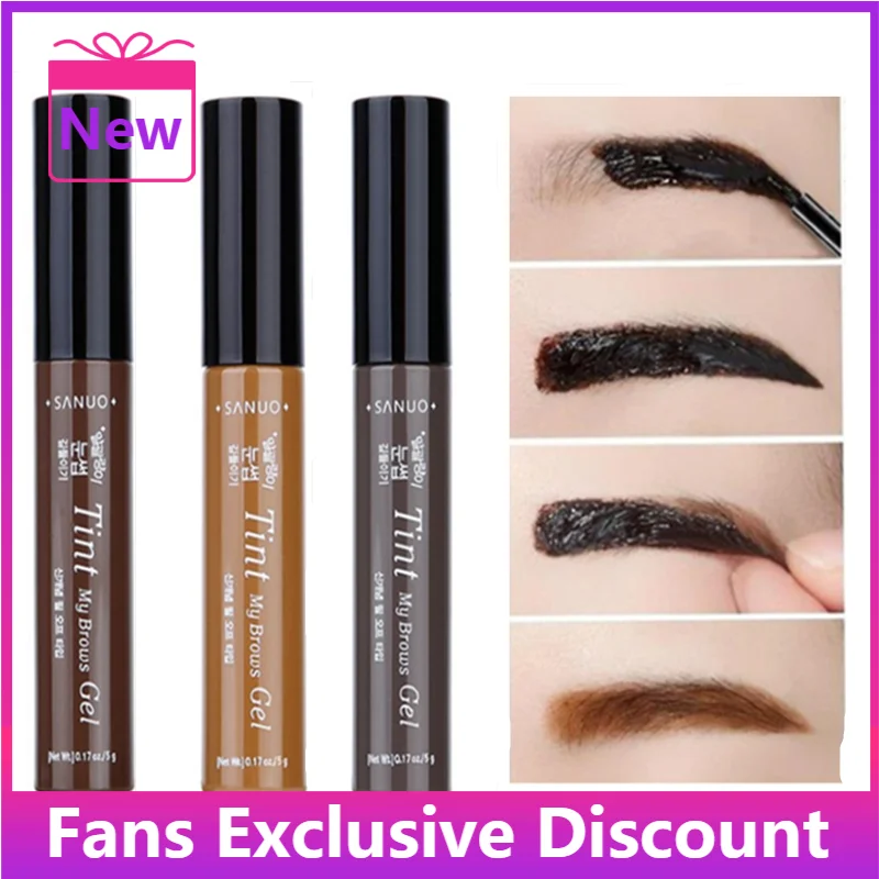 Hot Sale Peel off Eyebrow Enhancer Dye Cream Eyebrow Gel Tint Gel Tattoo Tint Makeup Waterproof Natural 2 Days Long Lasting