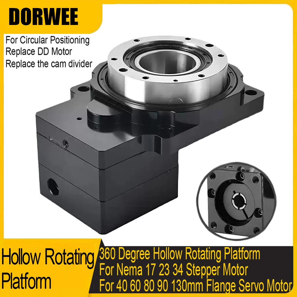 CNC Hollow Rotating Platform Laser Marking Rotary Table Indexing Plate Motorized Turntable Circular Positioning 4 axis 5 axis