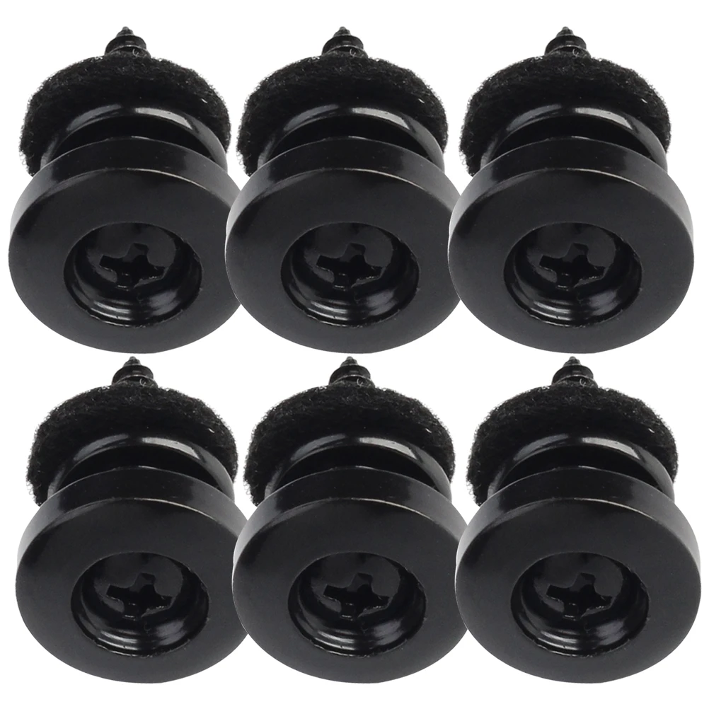 

6pcs Guitar Strap Buttons Anti-Slip Metal Pegs Acoustic Electric Bass Felt Iron Durable Guitar Accessories Locking System