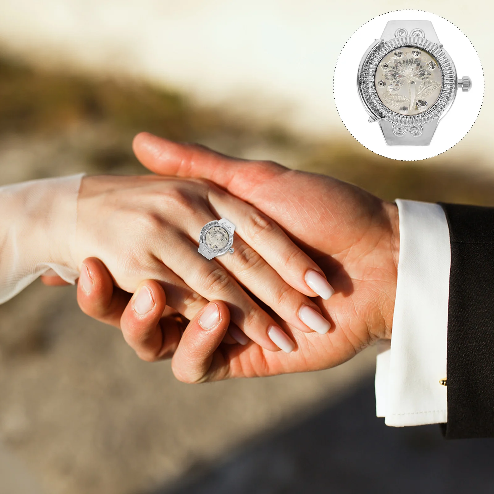 

Finger Quartz Watch Ring Watches Women Decorative Vintage Lady for Rings Novelty