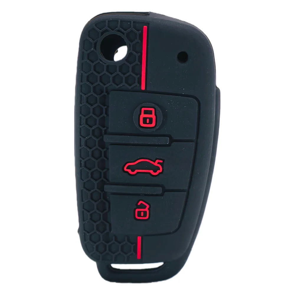 New for Audi A4 B7 A6 C6 4f 8v A3 8p A1 A3 Silicone Key Case Cover Shell Remote Key Holder Jacket Accessories Fob Accessories
