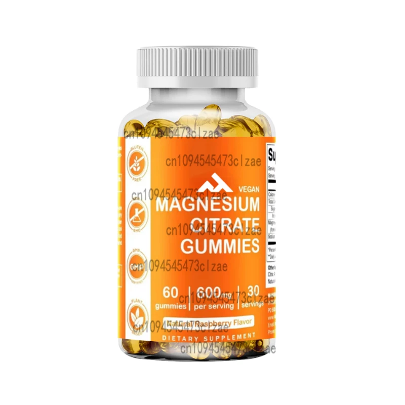 

Vitamin Magnesium Citrate Gummies Promote Healthy Relaxation, Muscle, Bone, and Energy Support 60 Vegetarian Gummies