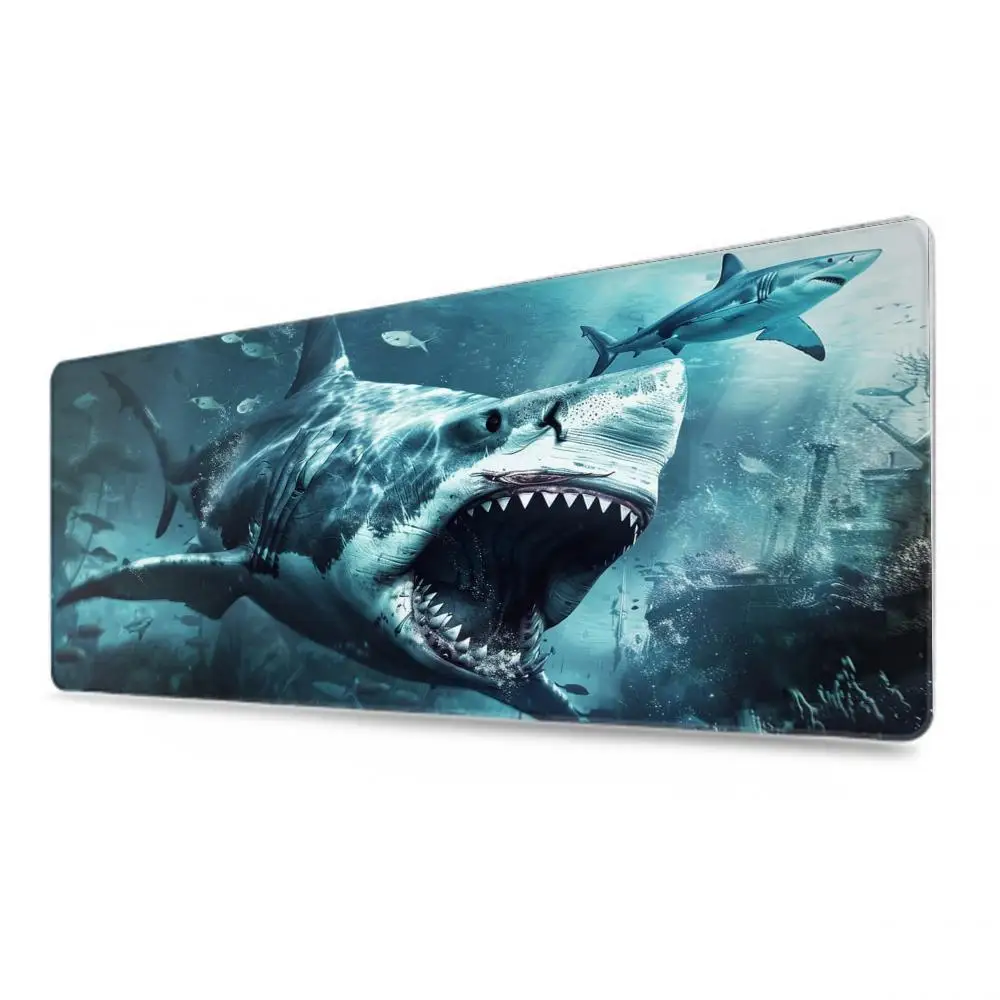 Tapis de souris requin océan 500x1000mm grand tapis de souris de jeu Gamer XL tapis de clavier Otaku en caoutchouc tapis de bureau pour ordinateur portable
