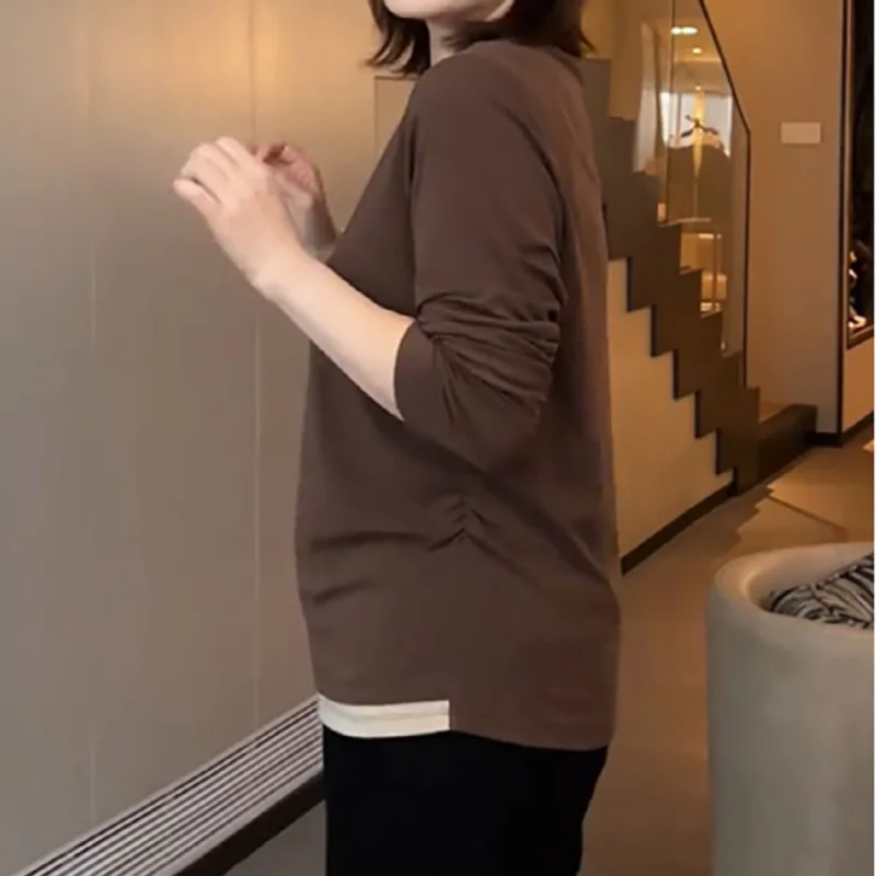 เสื้อชั้นในกำมะหยี่ผู้หญิงขนาดใหญ่ชุดแม่แฟชั่นและเสื้อสองชิ้นปลอมอเนกประสงค์