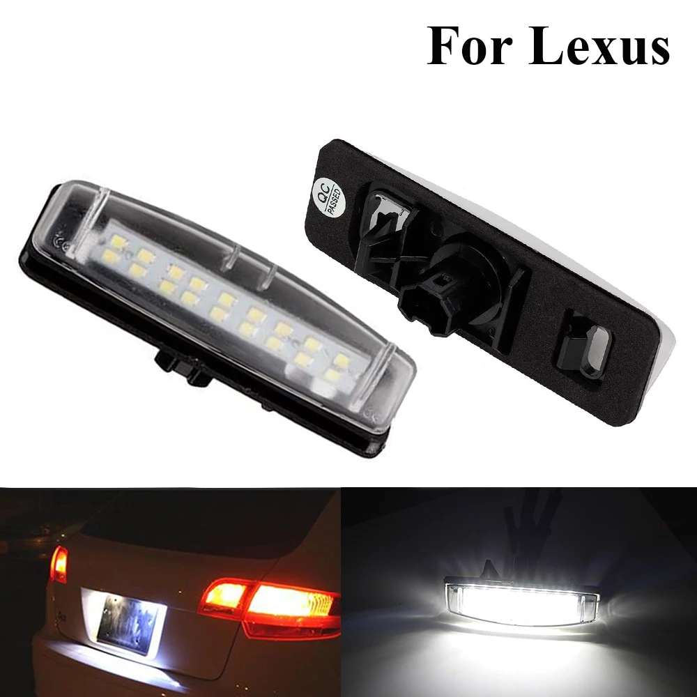 

2 Pcs CanBus LED License Plate Lights for LEXUS Ls200 Ls300 Ls430 Gs300 Gs430 Gs400 Es300 Es330 Rx 300 330 350 Auto Number Lamp