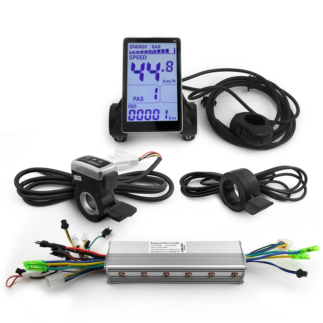 Electric bicycle display accessories black and white LCD display for 350w dual drive motor controller conversion ebike kit