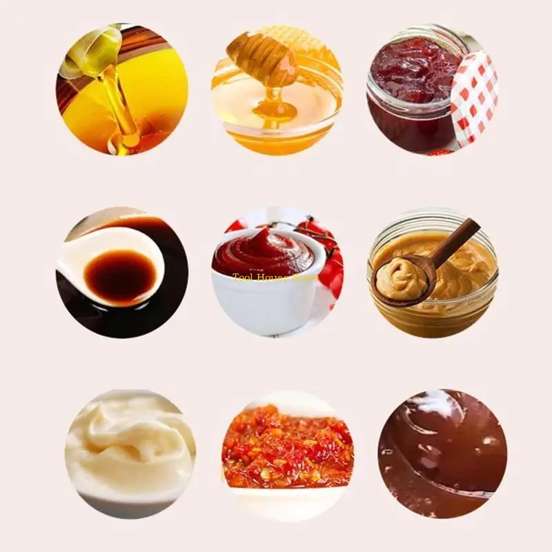 

5 Hole Kitchen Bottle Condiment Kitchen Cooking Tools with Leak Proof Clear Cover Mayonnaise Dispenser Sauce Squeeze