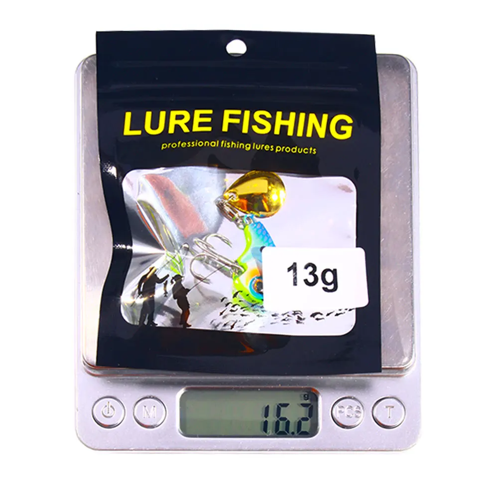 HENGJIA Rotierender VIB-Vibrationsköder aus Metall, 9 g, 13 g, 16 g, 22 g, Spinner, sinkender Löffel, Pin, Kurbelköder, Pailletten, Köder, Angelgerät – Detail 6