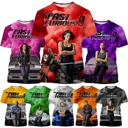 Latest Fast And Furious T-shirt For Men Women 3D Printed Short-sleeved Casual Movie Unisex Tees Shirt Personality Racing Tshirts