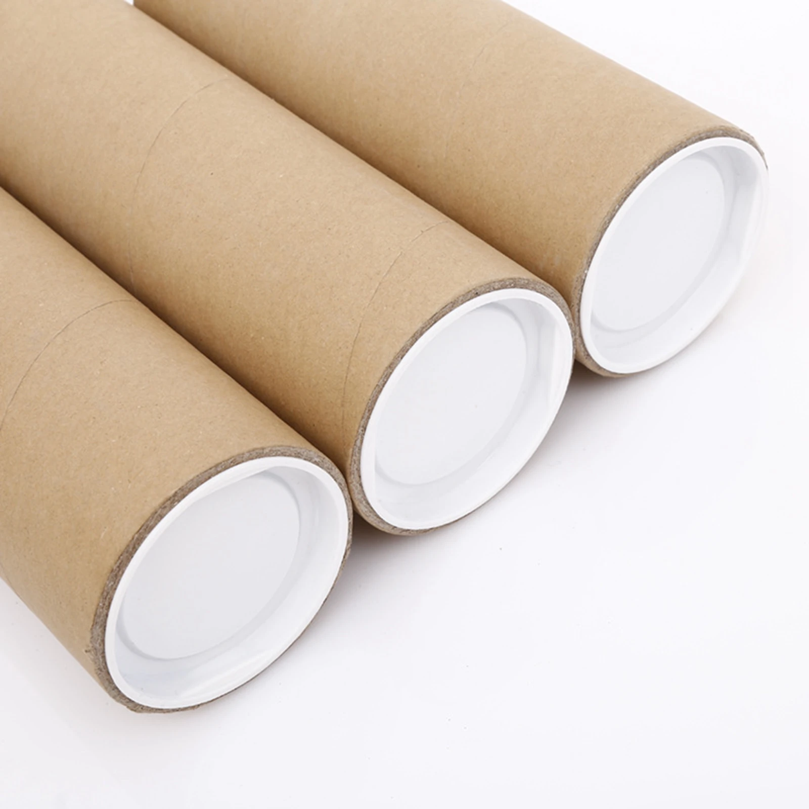 Long Cardboard Poster Tubes for Mailing with Caps Storage Postal Tube Packaging for Documents Art Poster Blueprints Shipping