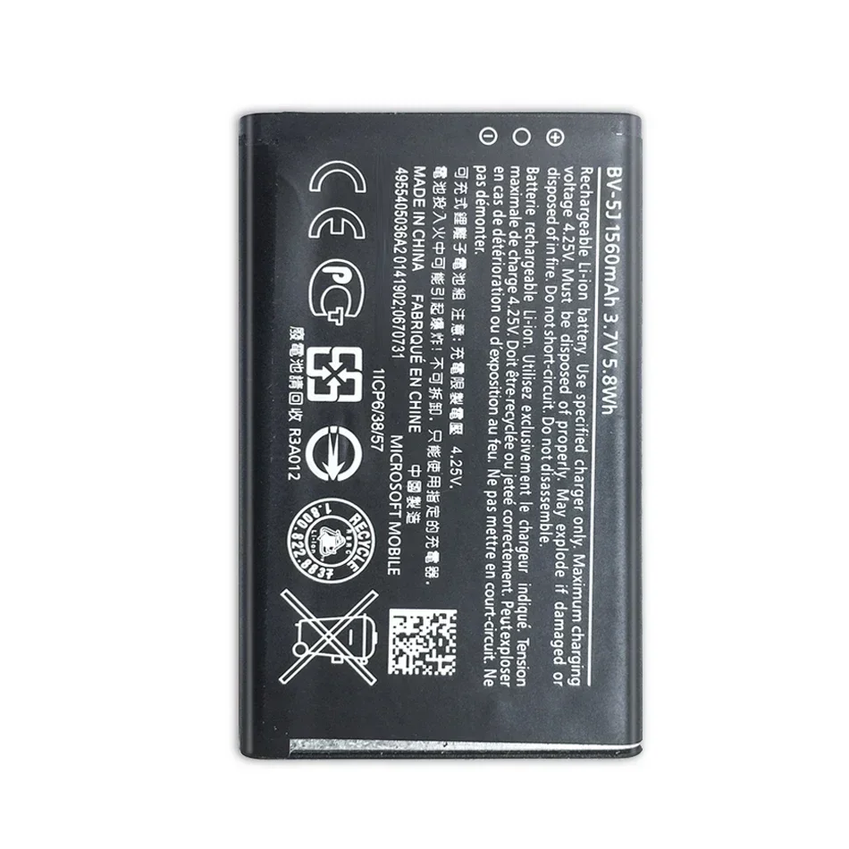 Mobile Phone Batteries 1560mAh BV-5J For Microsoft Nokia Lumia 435 532 RM1069 1071 BV5J BV 5J Portable Battery