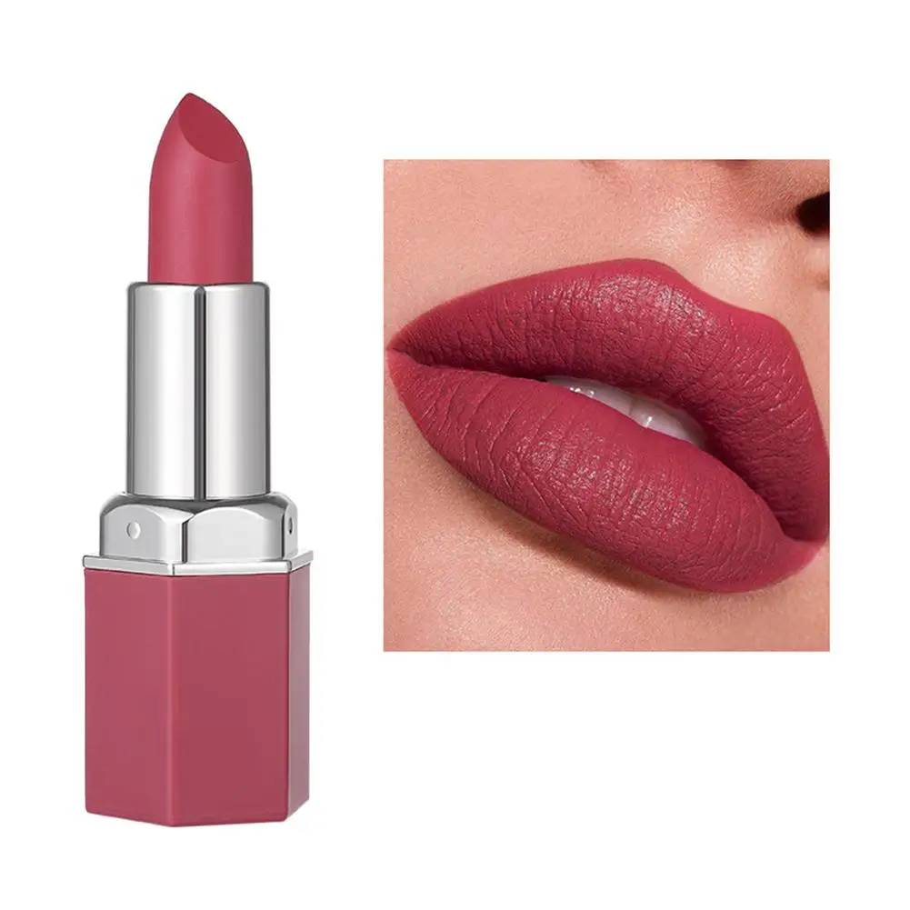 Rossetto idratante opaco a 6 colori Non facile da attaccare finitura sbiadita delle labbra tazza tinta in velluto Non trucco E4A7