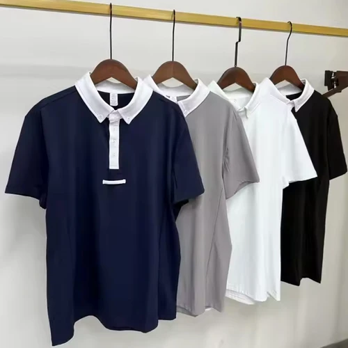 Imagen 1 del producto MXLLINA, camisetas ecuestres de manga corta para hombre, camisetas deportivas para montar a caballo, blusa de competición para hombre, capa Base ecuestre