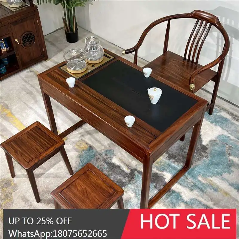 

SGF New Chinese Style Tea Table Solid Wood Integrated Tea Table Balcony Combination for Home Use