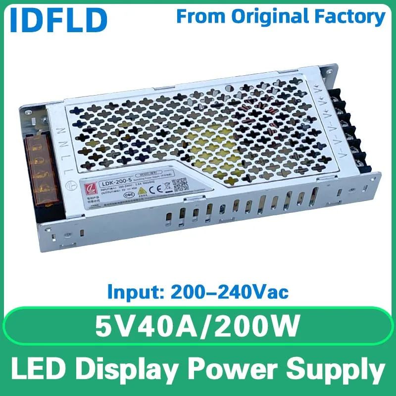 

Indoor Outdoor LED Display Power Supply 5V 40A LED Video Wall TV Transformer LED Pixel Display Luminous Sign 200W Power Supply