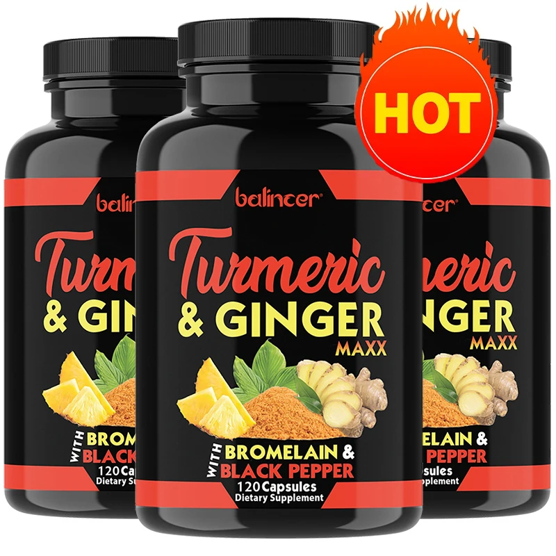 

Joint Support Supplement - Natural Antioxidant for Knee and Joint Inflammation Relief - Turmeric, Black Pepper Extract