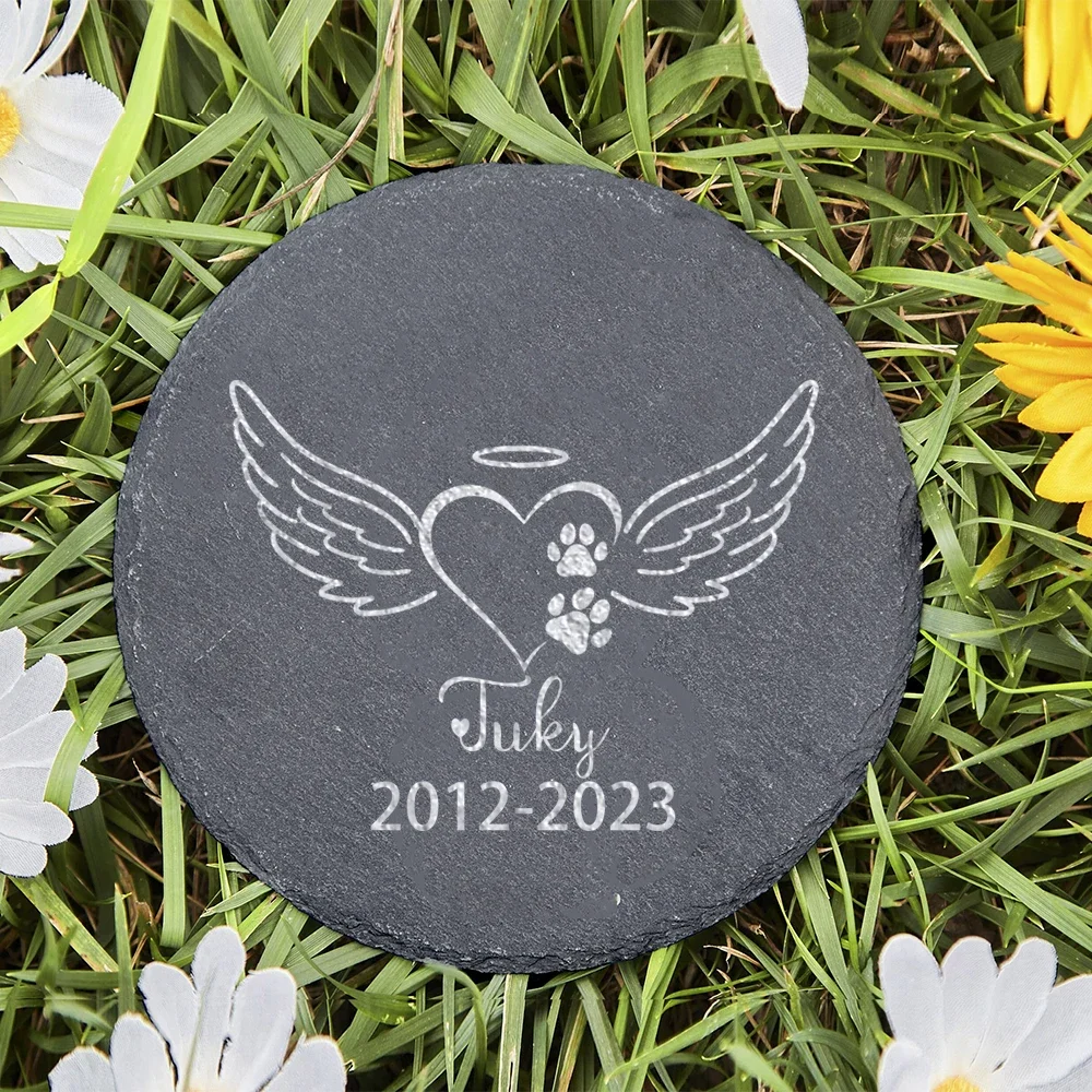 Personalized Pet Memorial Stone Custom Dogs Name of Death Personalized Pet Loss Gifts Dog Grave Marker Plaque Tombstone Custom