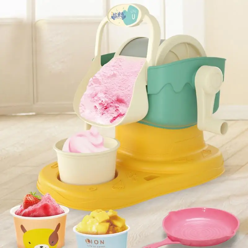 Ijs Speelset Interactieve Ijs Speelgoed Kids Ijsmachine Set Ouder-Kind Interactieve Eetbare Smoothie Machine Keuken