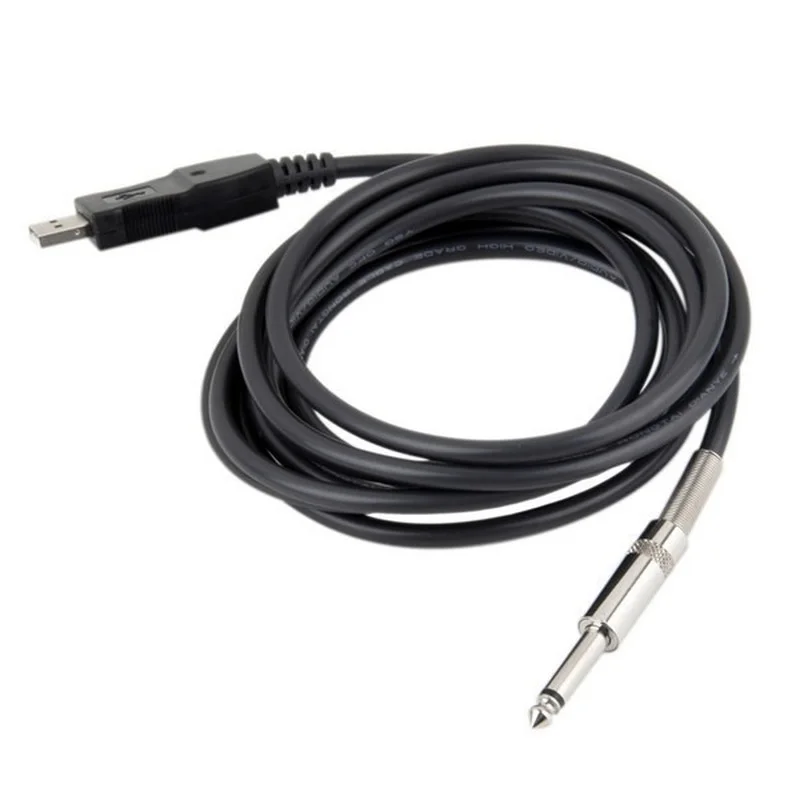 1PCS 3m computer laptop USB to XLR microphone guitar 6.3 cable 6.5 to USB guitar cable connection